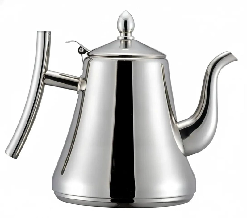 TETERA DE ACERO INOXIDABLE CON INFUSOR CUELLO CISNE 1 LITRO - 1