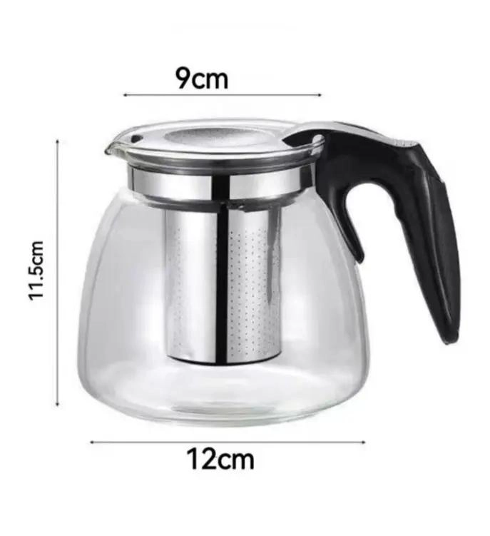 JARRA DE VIDRIO CON FILTRO DE ALUMINIO PARA INFUSIONES 900ML - 4