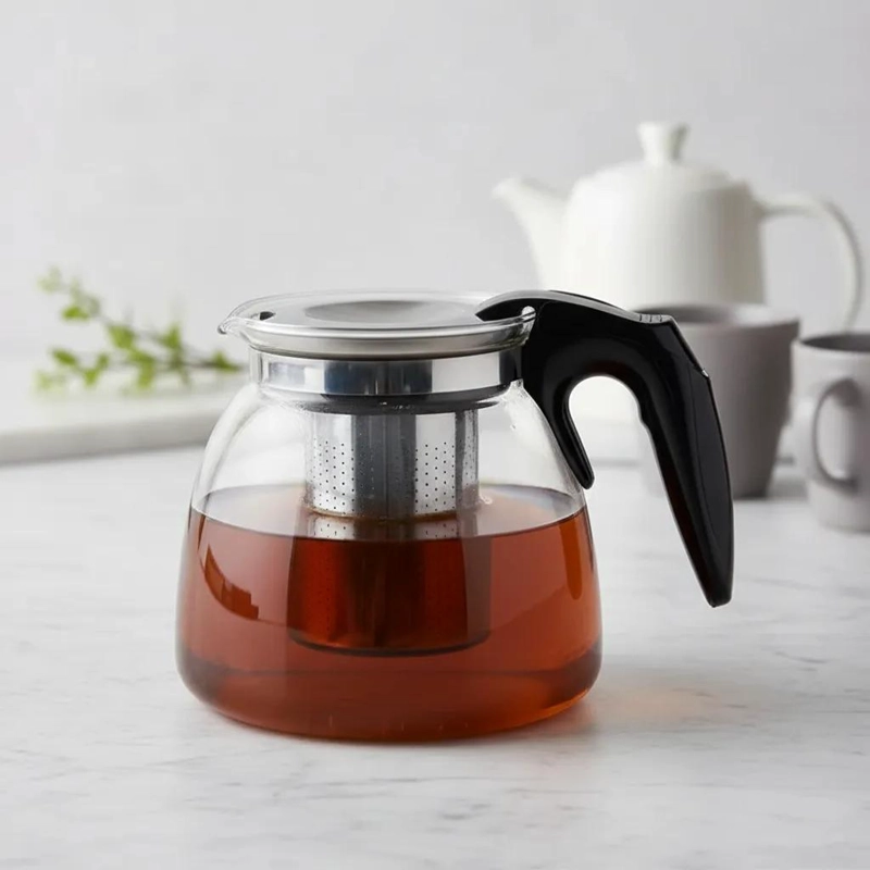 JARRA DE VIDRIO CON FILTRO DE ALUMINIO PARA INFUSIONES 900ML - 8