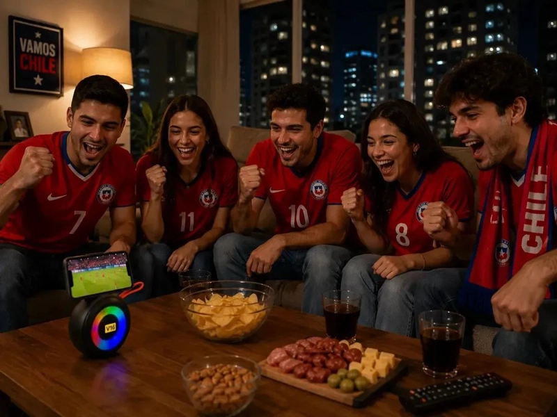 PARLANTE BLUETOOTH V16 8W CON LUZ LED Y SOPORTE PARA CELULAR - 3