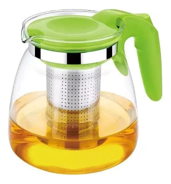 TETERA DE VIDRIO CON FILTRO METALICO PARA INFUSIONES 1500ML - 6