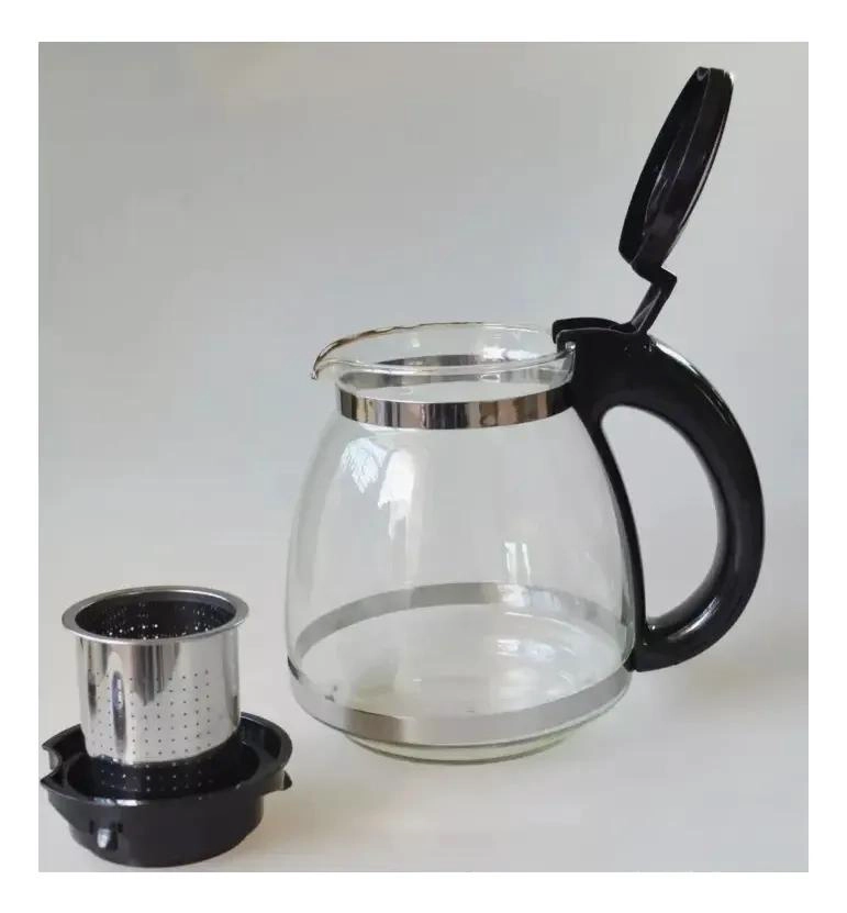 TETERA DE VIDRIO CON FILTRO METALICO PARA INFUSIONES 1500ML - 7
