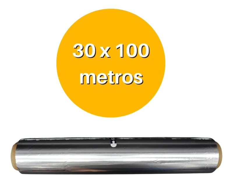 PAPEL ALUMINIO ROLLO 30 CM X 100 M PARA COCINA Y USO GENERAL - 1
