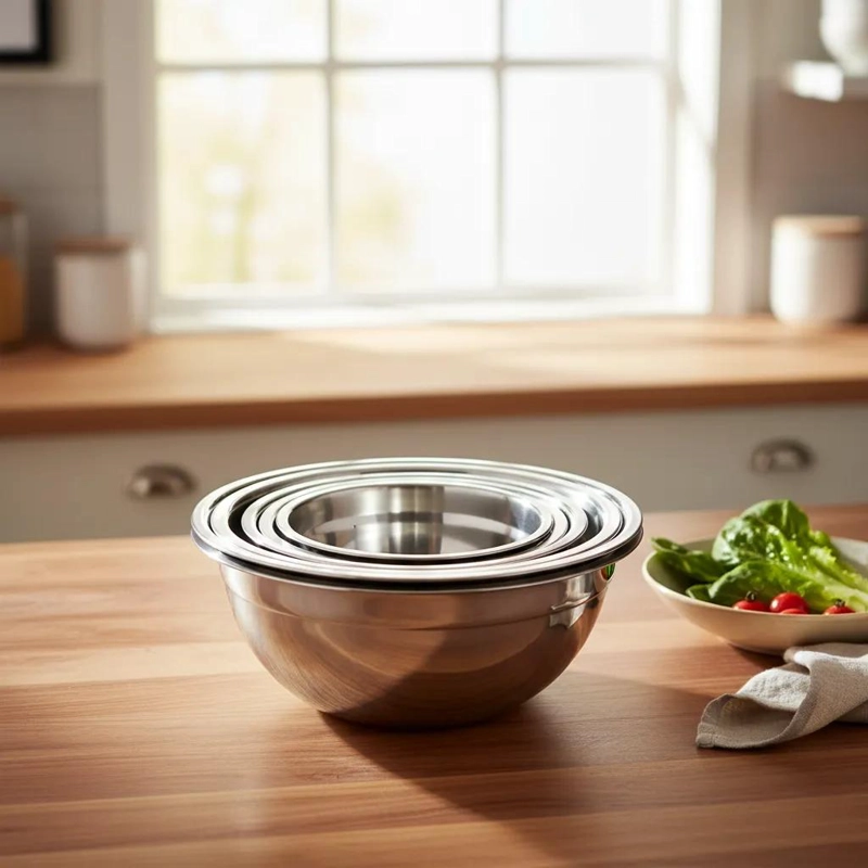 SET DE 6 BOWLS DE ACERO INOXIDABLE PARA COCINA Y REPOSTERIA - 3