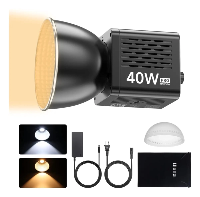LAMPARA LED COB RGB PORTATIL CON ADAPTADOR DE 40W - 1