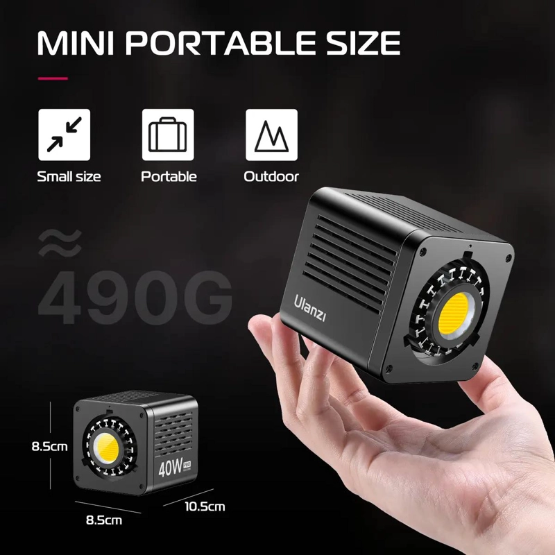 LAMPARA LED COB RGB PORTATIL CON ADAPTADOR DE 40W - 6