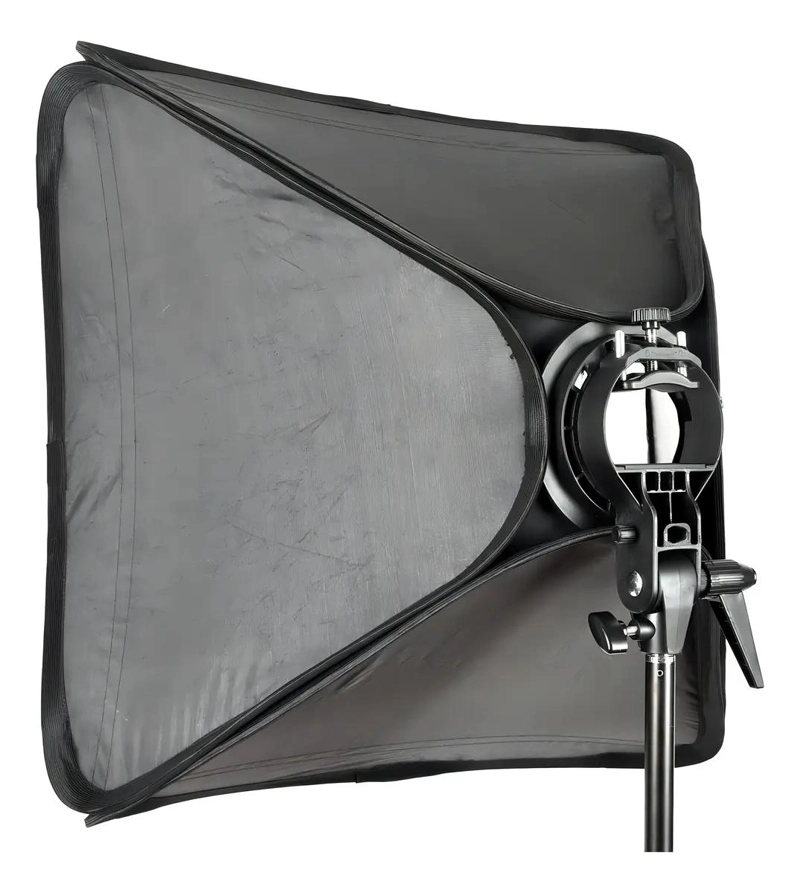 SOPORTE DE FLASH CON SOFTBOX PLEGABLE DE 60X60 CM - 2