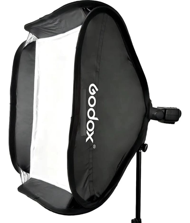 SOPORTE DE FLASH CON SOFTBOX PLEGABLE DE 60X60 CM - 3