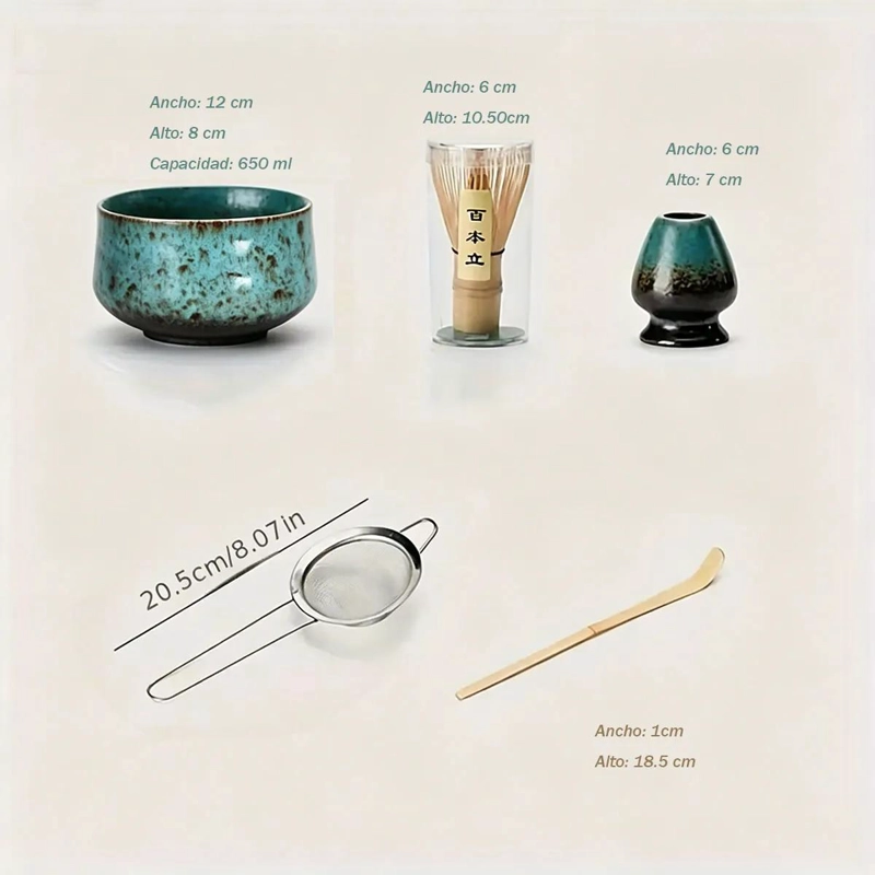 SET COMPLETO DE TE  MATCHA CON UTENSILIOS DE BAMBU - 2
