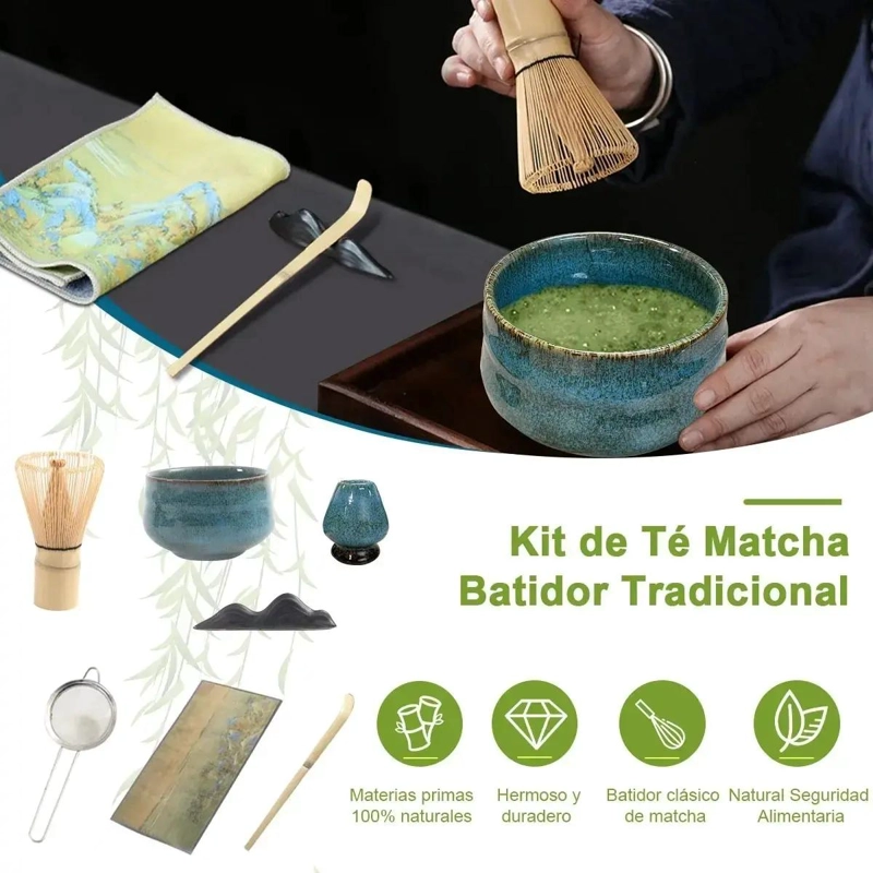 SET COMPLETO DE TE  MATCHA CON UTENSILIOS DE BAMBU - 4