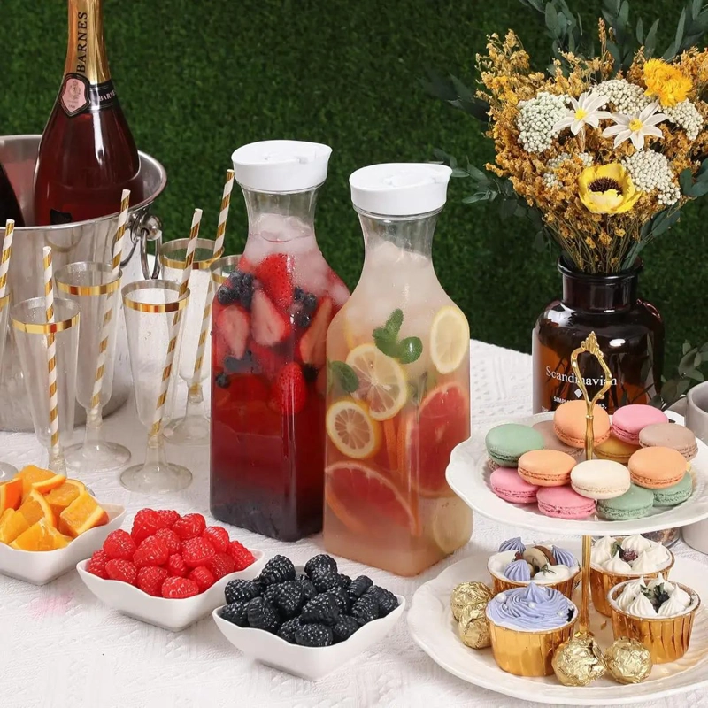 JARRAS CON TAPA PARA JUGOS Y BEBIDAS 1.5L - 5
