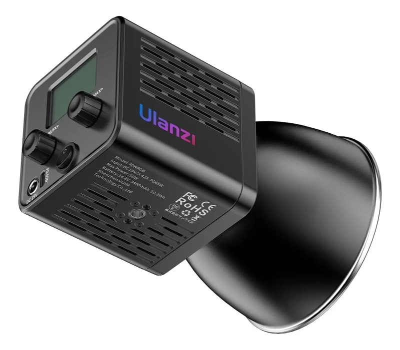 LUZ LED RGB ULANZI L024 CON ESTRUCTURA NEGRA Y MULTIPLES COLORES - 6
