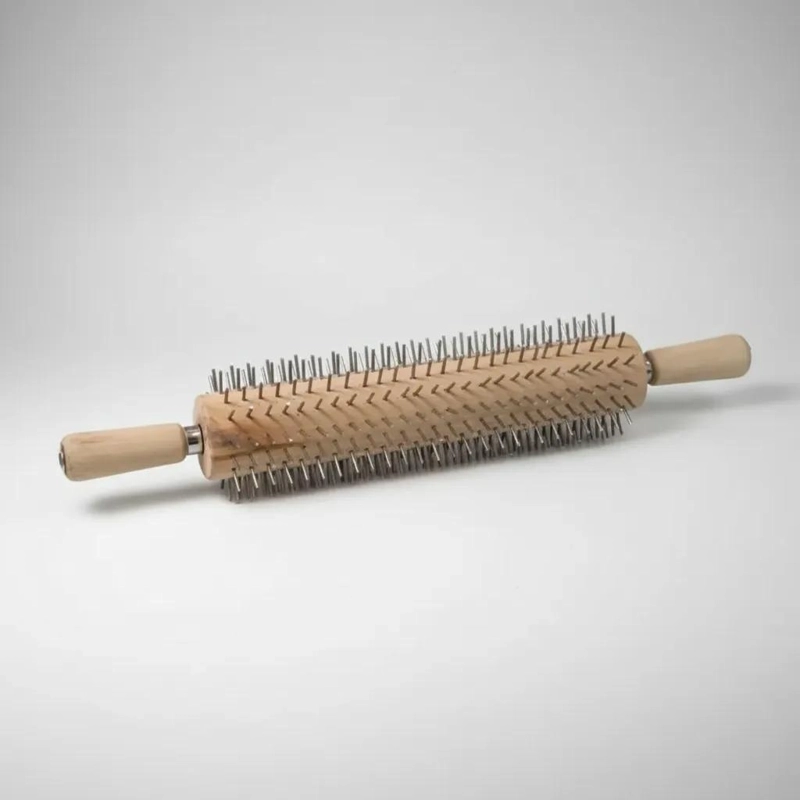 PICADOR DE MASA DE MADERA CON RODAMIENTO DE 40 CM PARA COCINA - 4