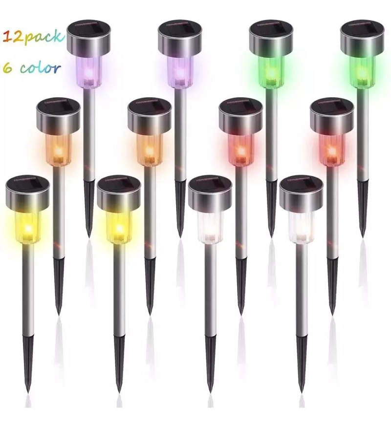 PACK DE 24 LUCES LED DE JARDIN EN ACERO INOXIDABLE - 2