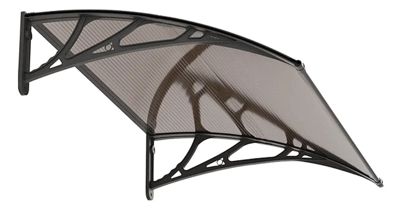 ALERO CURVO 1.0X1.20MT BRONCE PARA PROTECCION EXTERIOR - 1