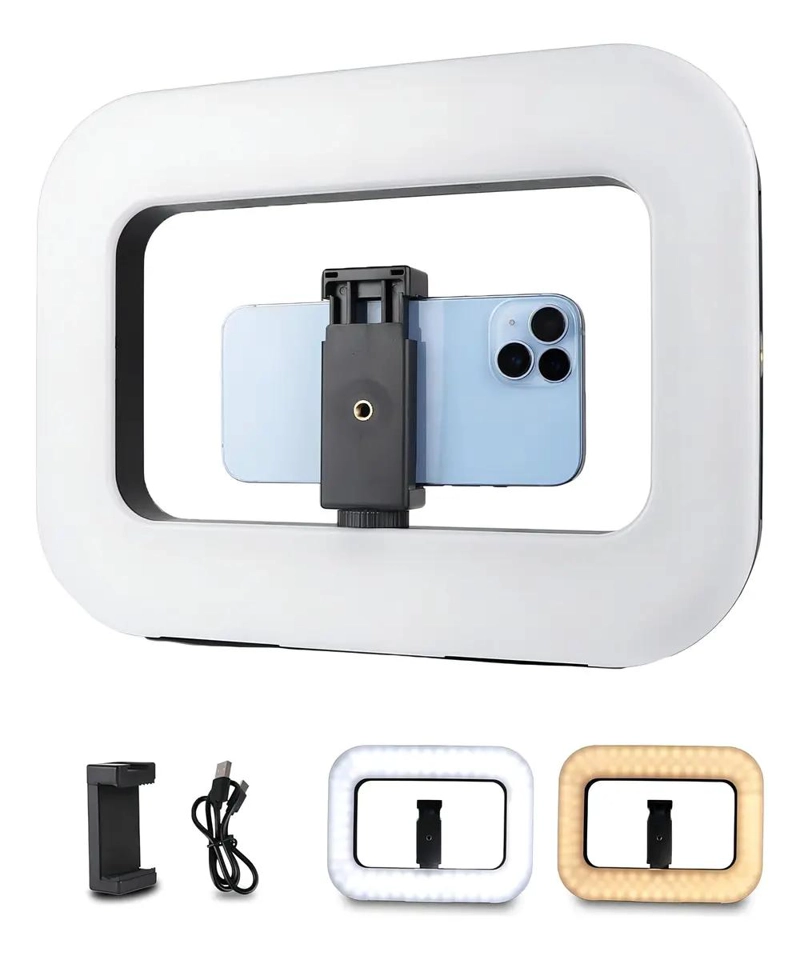 RIG PARA CELULAR CON ARO DE LUZ LED AJUSTABLE Y SOPORTE - 1