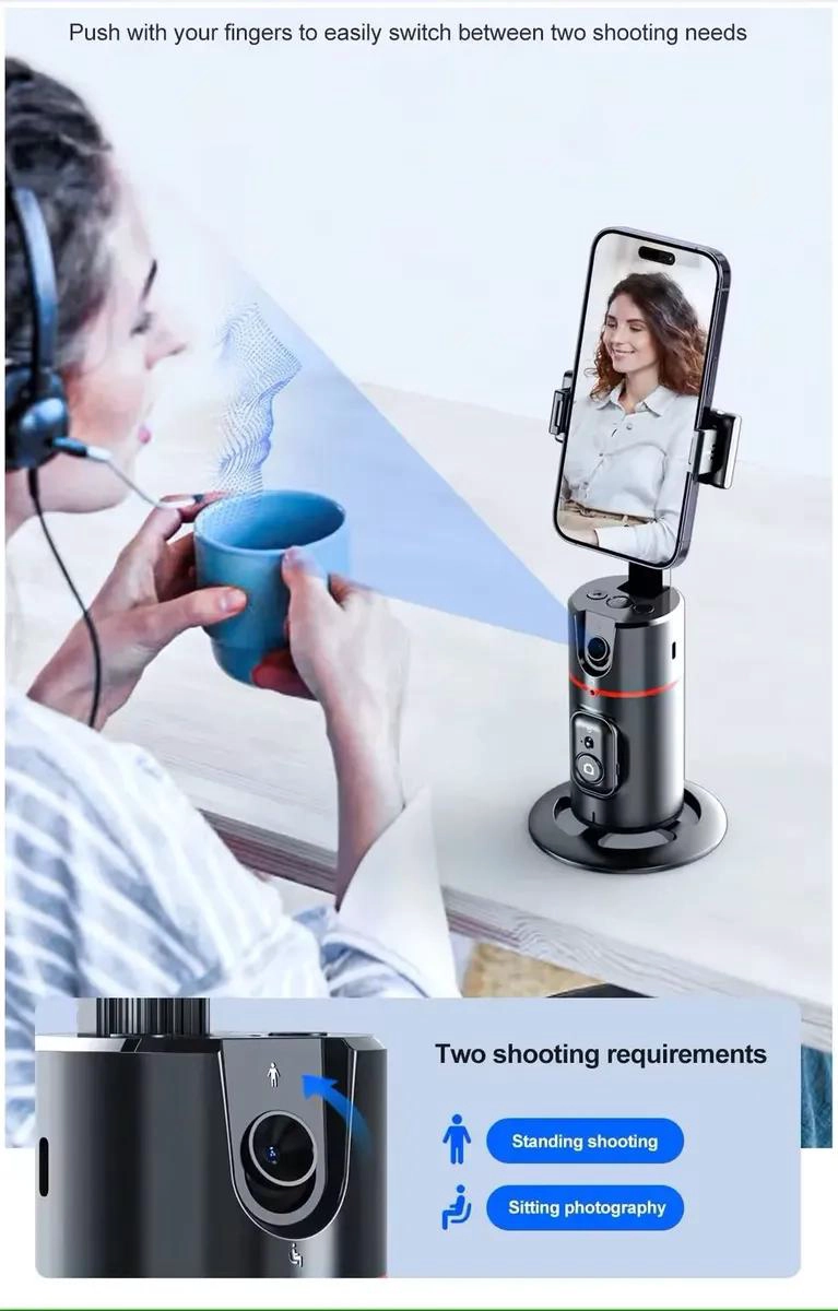 TRIPODE 360° CON SEGUIMIENTO FACIAL AUTOMATICO PARA GRABACIONES - 3