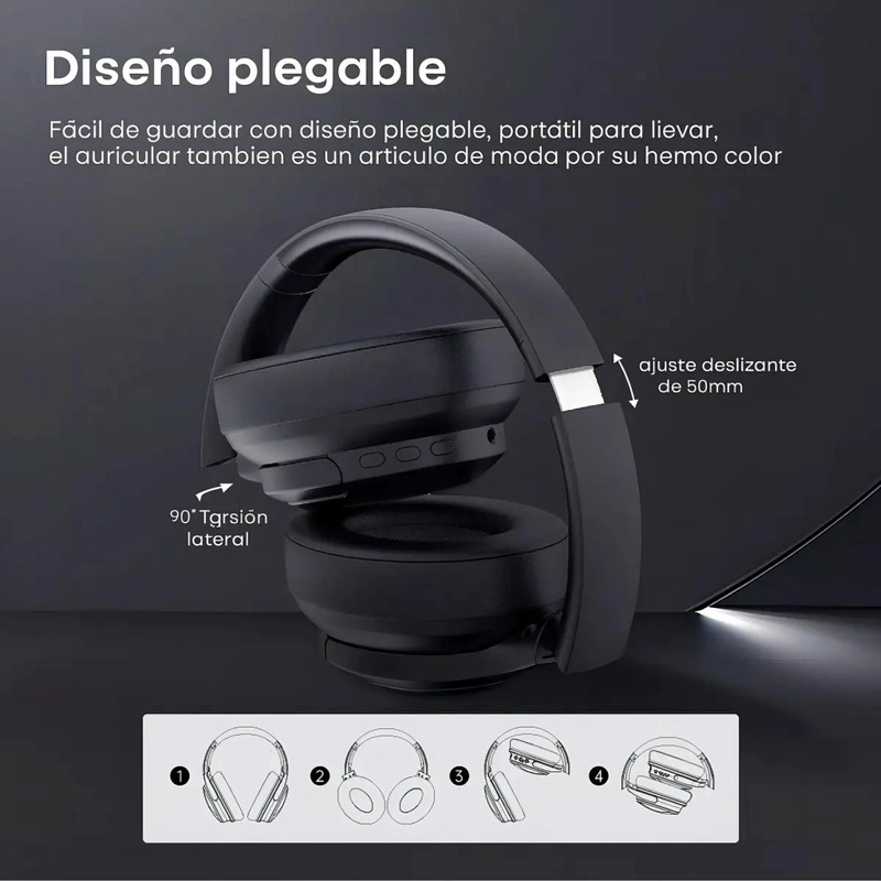 AURICULARES BLUETOOTH INALAMBRICOS CON MICROFONO Y ANC - 6