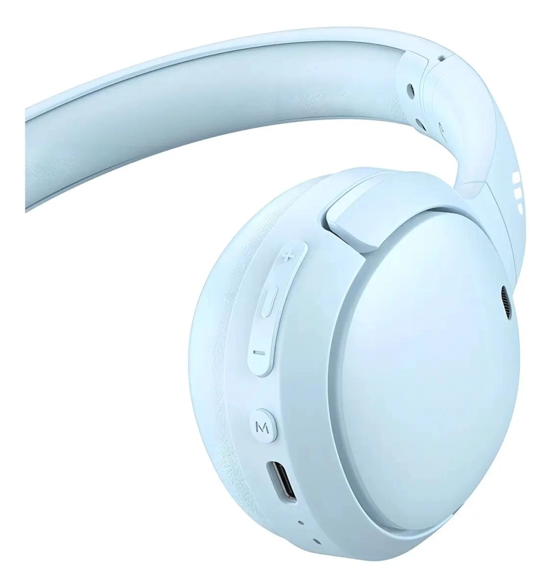 AUDIFONOS INALAMBRICOS WH500 CON BLUETOOTH Y MICROFONO CELESTE - 4