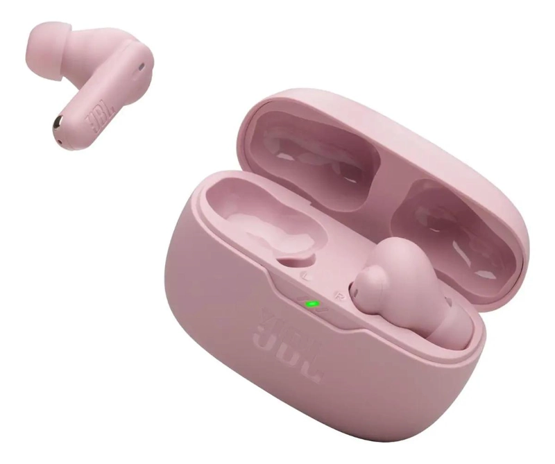 AURICULARES BLUETOOTH TWS ROSA CON SONIDO JBL PURE BASS - 2