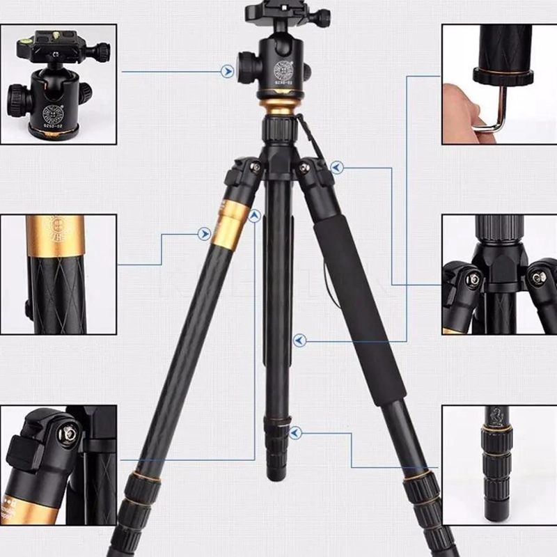 TRIPODE MONOPODE PROFESIONAL PARA FOTOGRAFIA CON ROTULA 360° - 2