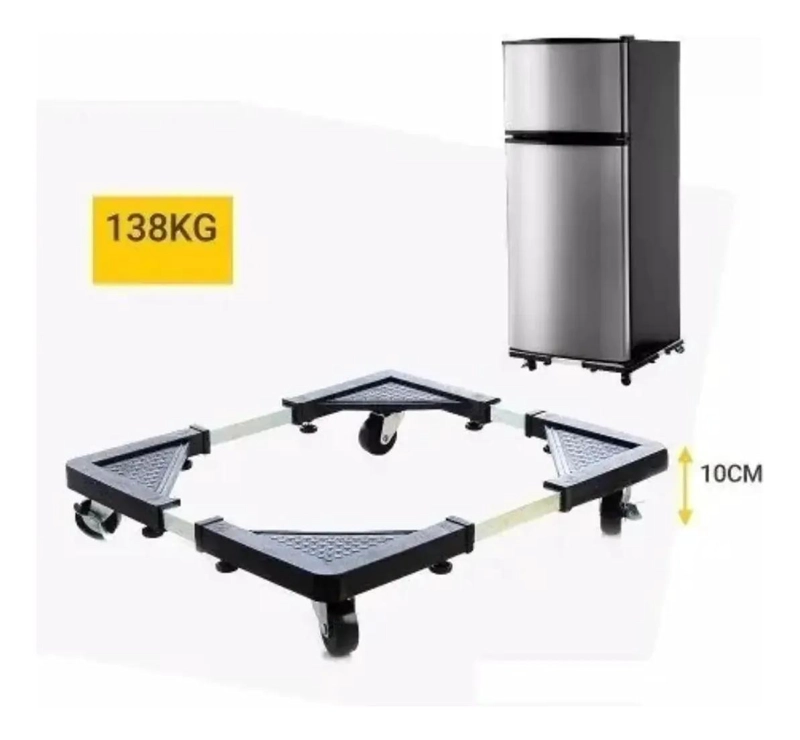 BASE AJUSTABLE PARA LAVADORA Y REFRIGERADOR CON RUEDAS - 2