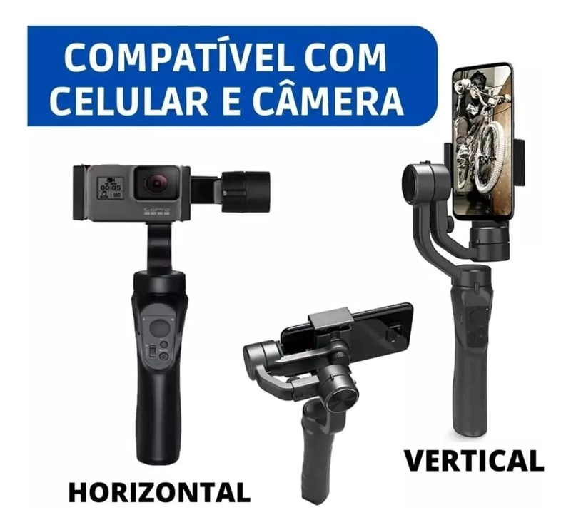 ESTABILIZADOR PORTATIL PARA TELE FONOS INTELIGENTES CON 3 EJES - 6