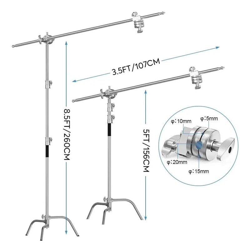 TRIPODE C-STAND DE 3,3 METROS PARA FOTOGRAFIA Y VIDEO - 2