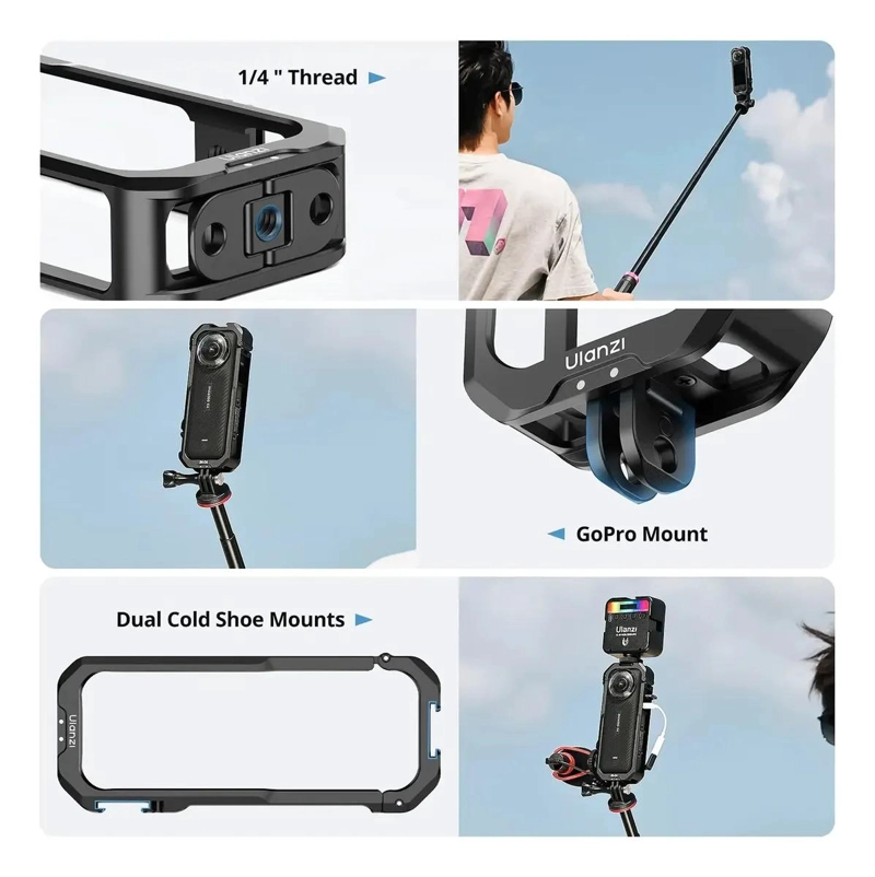 CARCASA METALICA PARA CAMARA DE ACCION INSTA360 X4 - 7