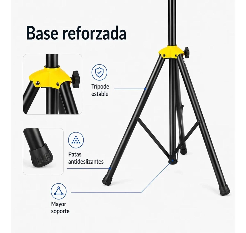 TRIPODE AJUSTABLE PARA EQUIPOS DE AUDIO Y LUZ 90-180 CM - 2