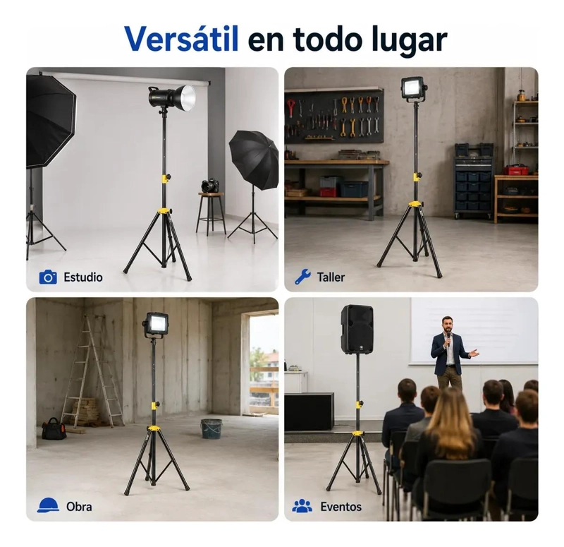 TRIPODE AJUSTABLE PARA EQUIPOS DE AUDIO Y LUZ 90-180 CM - 3