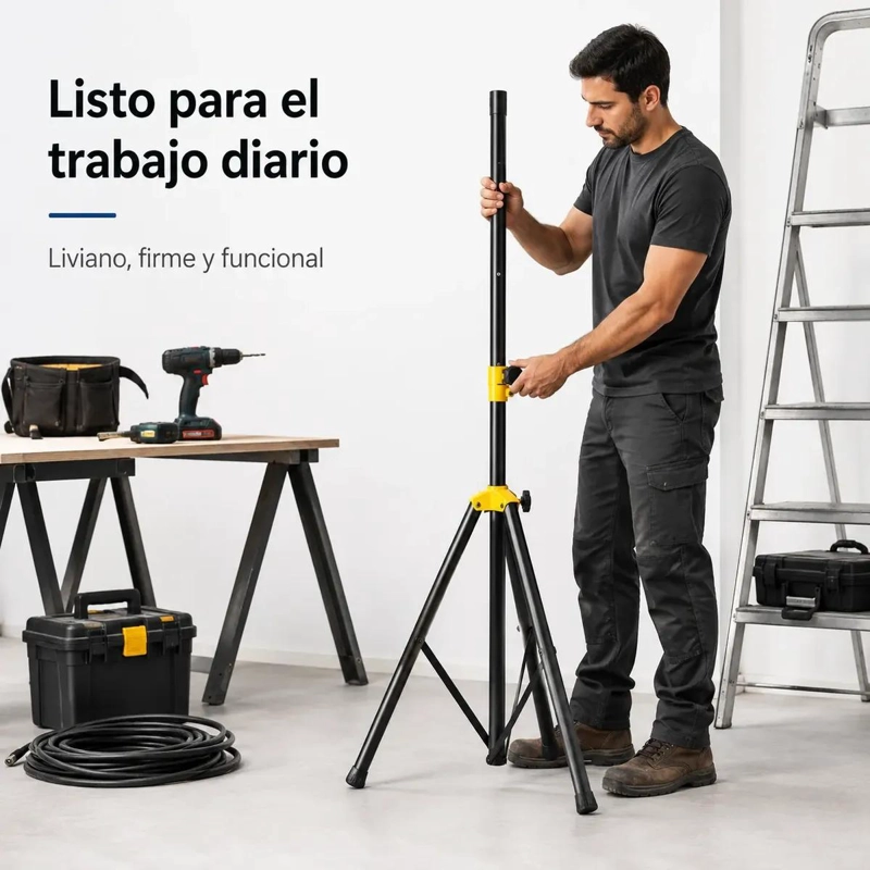 TRIPODE AJUSTABLE PARA EQUIPOS DE AUDIO Y LUZ 90-180 CM - 4