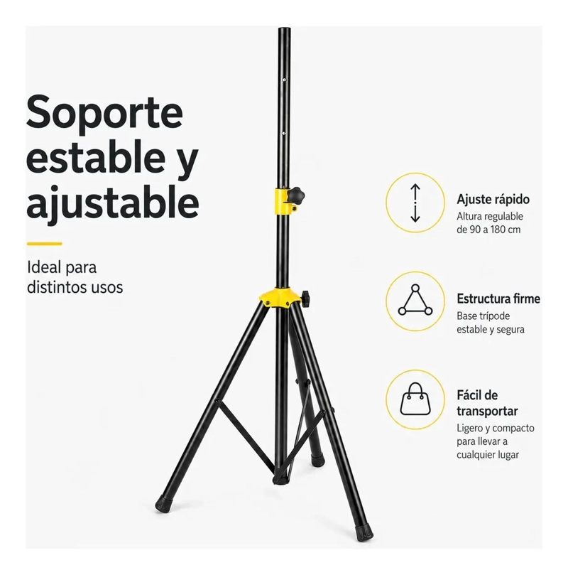 TRIPODE AJUSTABLE PARA EQUIPOS DE AUDIO Y LUZ 90-180 CM - 5