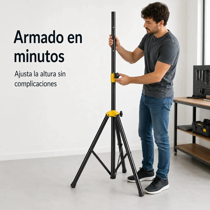 TRIPODE AJUSTABLE PARA EQUIPOS DE AUDIO Y LUZ 90-180 CM - 8