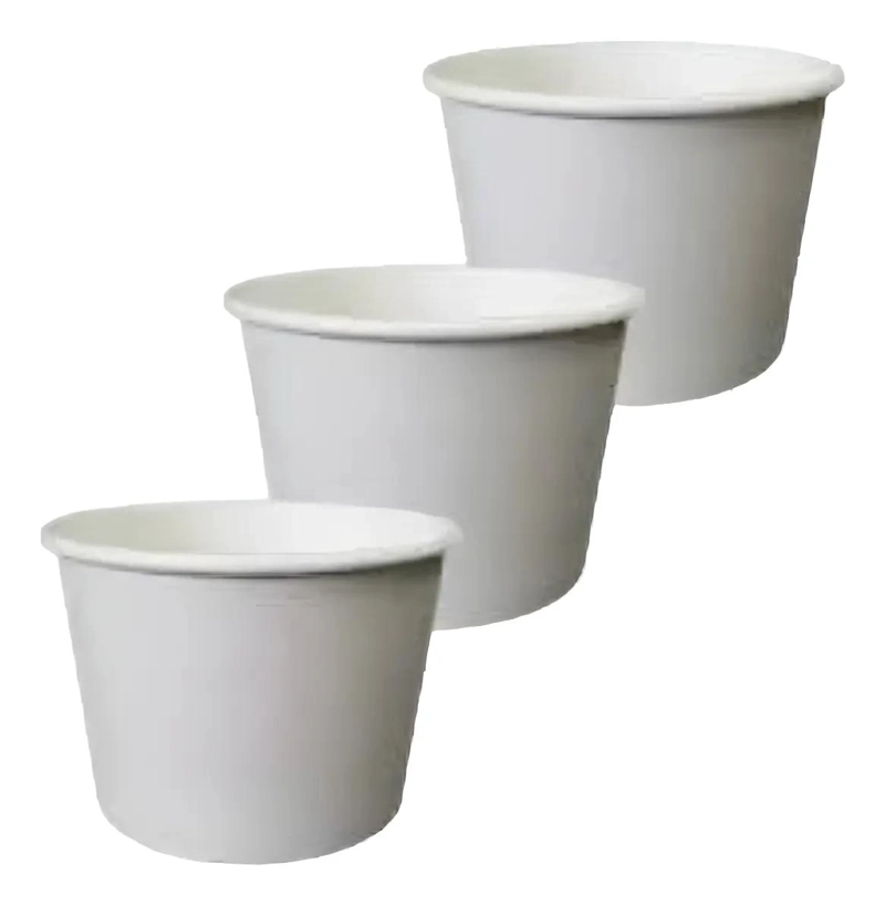 POTE ECOLOGICO BLANCO DE POLI PAPEL PARA HELADOS 4OZ - 4