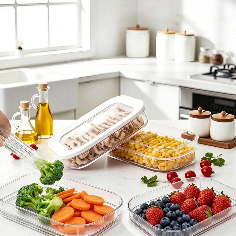 CONTENEDOR APILABLE DE 4 NIVELES PARA ALIMENTOS Y FIAMBRES - 2