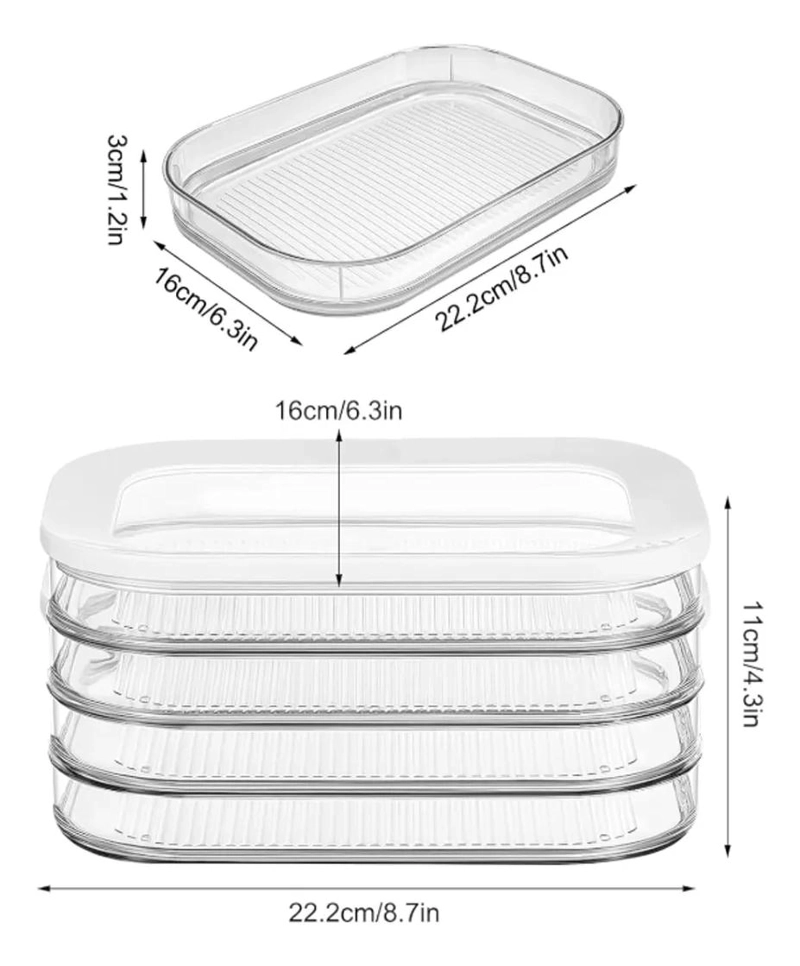 CONTENEDOR APILABLE DE 4 NIVELES PARA ALIMENTOS Y FIAMBRES - 3
