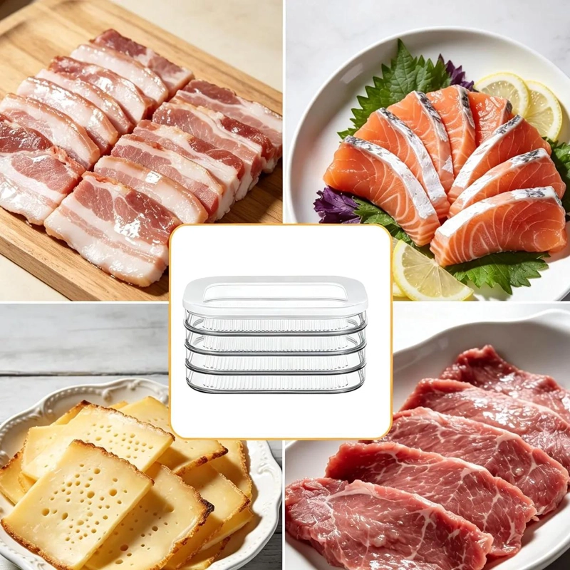 CONTENEDOR APILABLE DE 4 NIVELES PARA ALIMENTOS Y FIAMBRES - 4