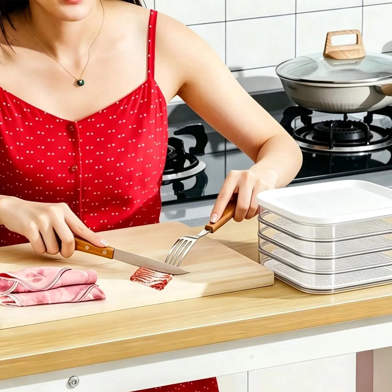 CONTENEDOR APILABLE DE 4 NIVELES PARA ALIMENTOS Y FIAMBRES - 8