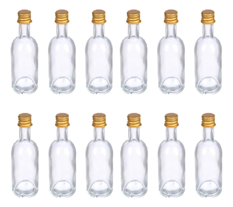 PACK DE 12 BOTELLITAS DE VIDRIO CON TAPA PARA JARABES 50ML - 1