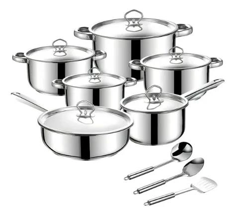 BATERIA DE COCINA ACERO INOXIDABLE 15 PIEZAS - 6