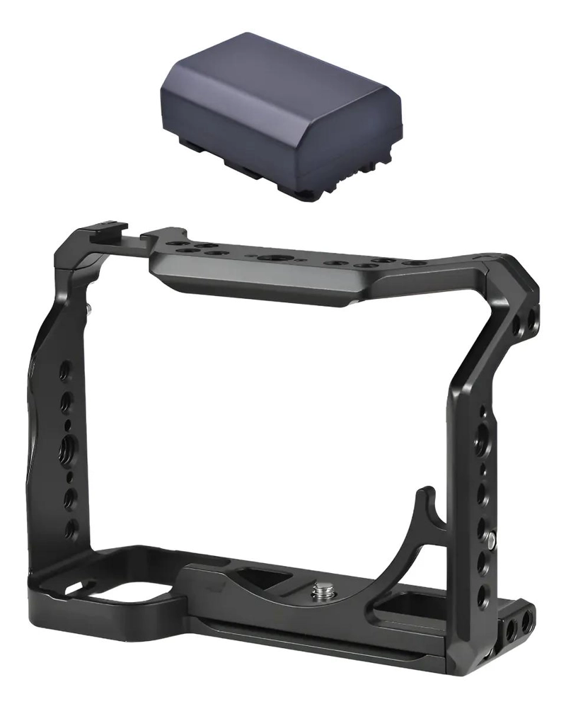 JAULA METALICA PARA CAMARA SONY A7IV CON BATERIA NP-FZ100 - 1