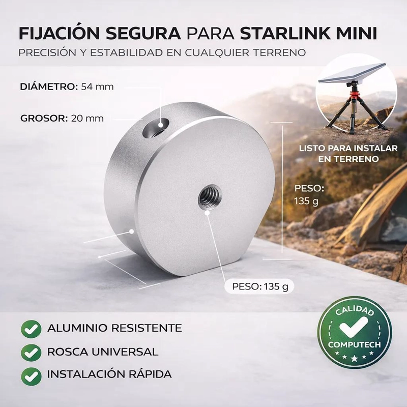 SOPORTE TRIPODE AJUSTABLE PARA STARLINK MINI IDEAL PARA CAMPING - 4