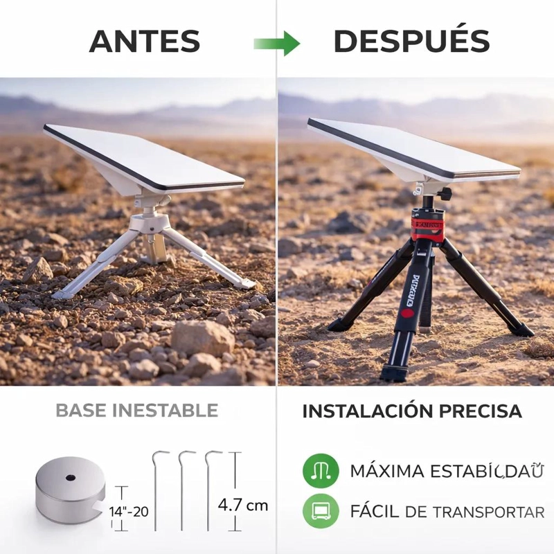 SOPORTE TRIPODE AJUSTABLE PARA STARLINK MINI IDEAL PARA CAMPING - 6