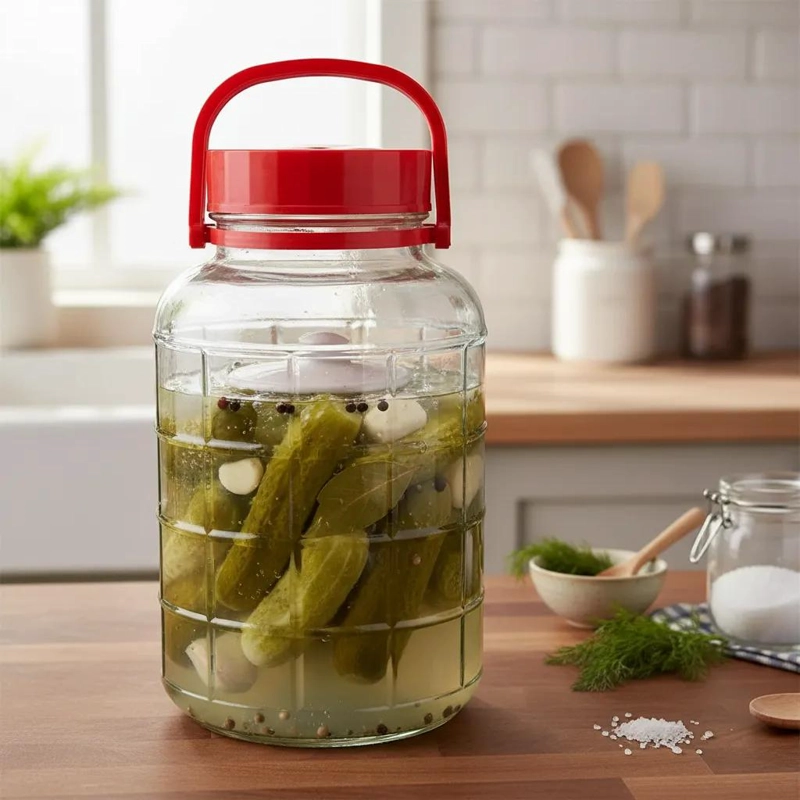 FRASCO DE VIDRIO HERME TICO PARA ALMACENAMIENTO DE 8 LITROS - 3