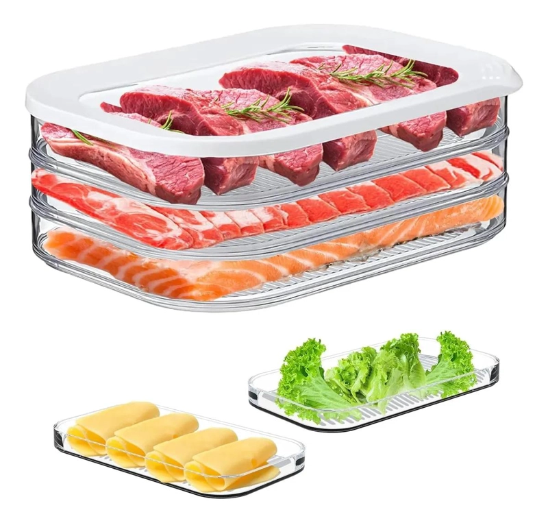 SET DE CAJAS DE ALMACENAMIENTO DE ALIMENTOS EN TRES CAPAS - 1