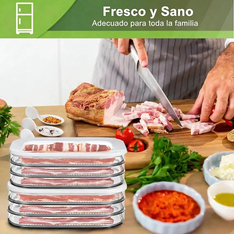 SET DE CAJAS DE ALMACENAMIENTO DE ALIMENTOS EN TRES CAPAS - 5