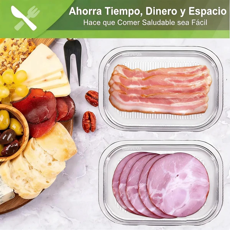 SET DE CAJAS DE ALMACENAMIENTO DE ALIMENTOS EN TRES CAPAS - 8