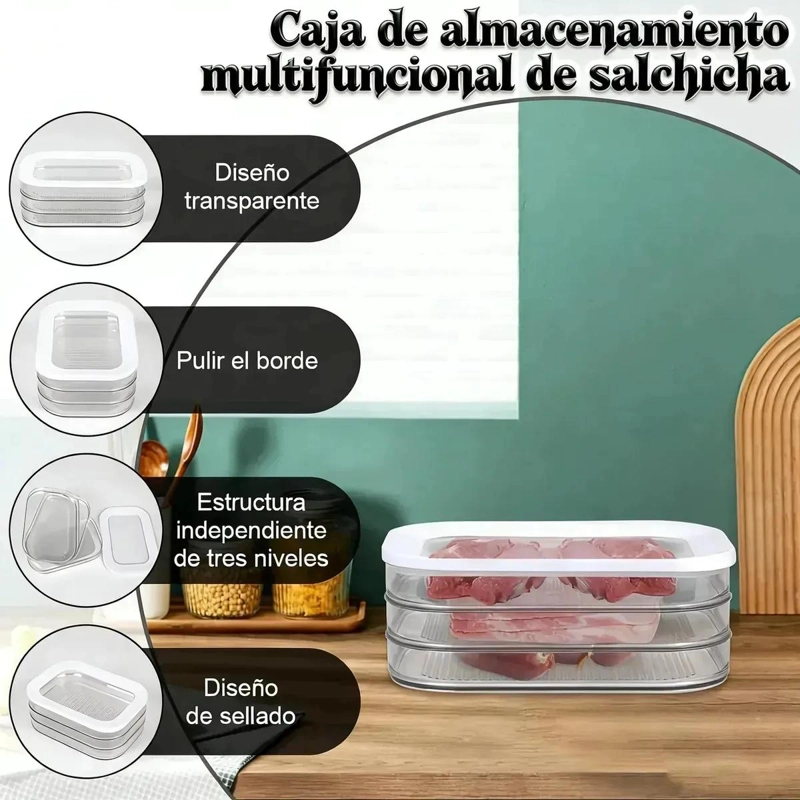 CONTENEDOR APILABLE PARA ALMACENAMIENTO DE ALIMENTOS EN REFRIGERADOR - 3