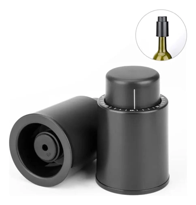 TAPON DE VINO AL VACIO CON BOMBA DE SUCCION - 1